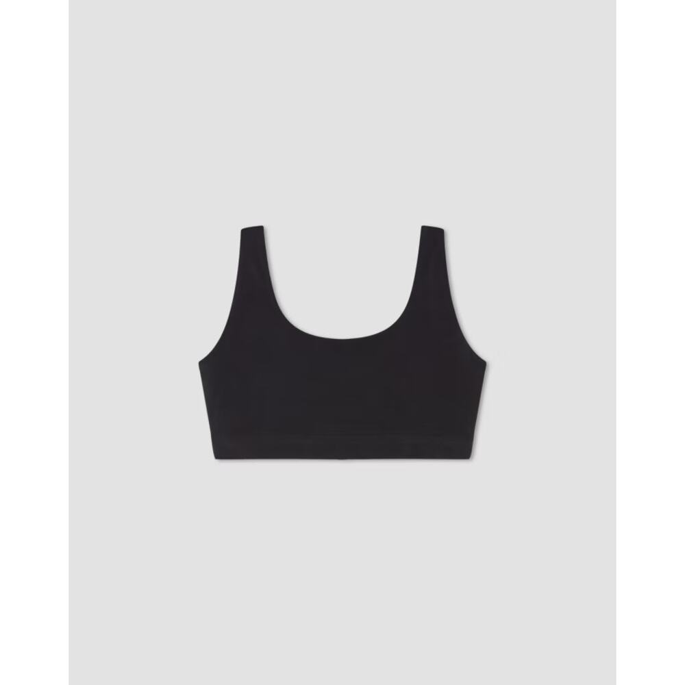 Everlane The Cotton Tank Bra Black Small Size - Picture 9 of 9